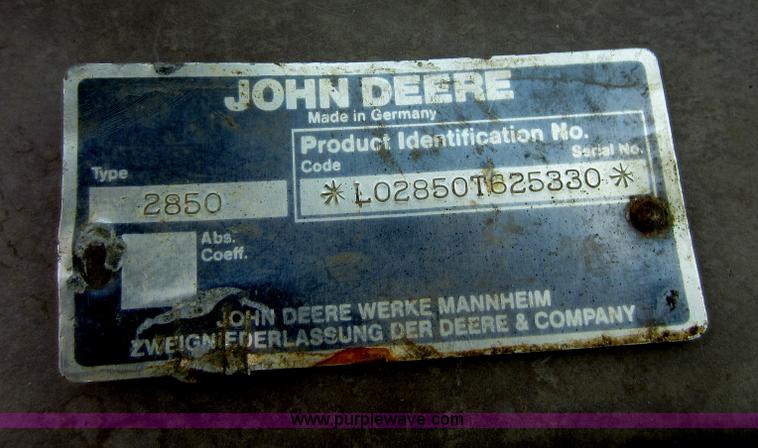 image for item F6507 John Deere 2850 tractor
