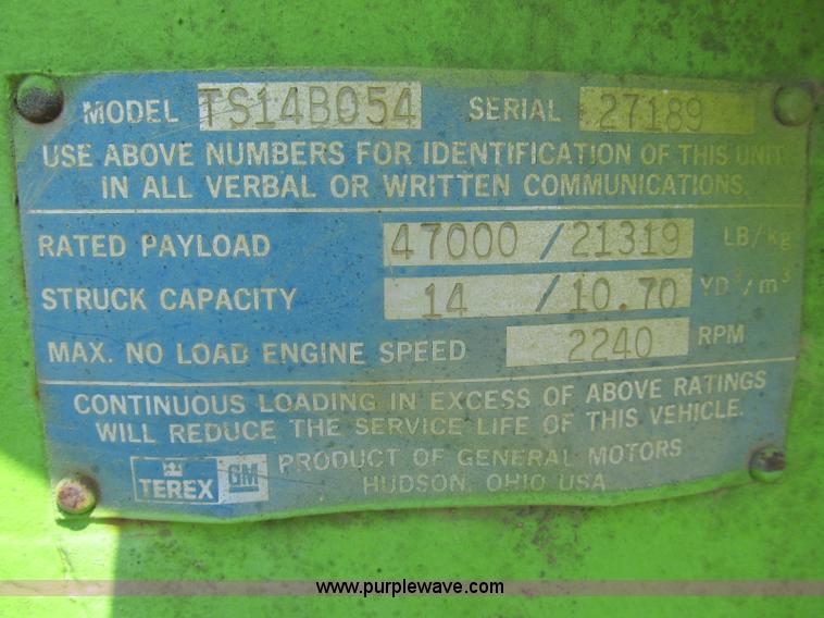 image for item B2843 Terex TS14B scraper