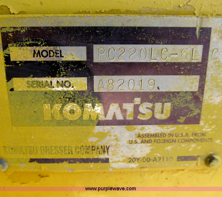 image for item B2849 1996 Komatsu PC220LC-6C excavator
