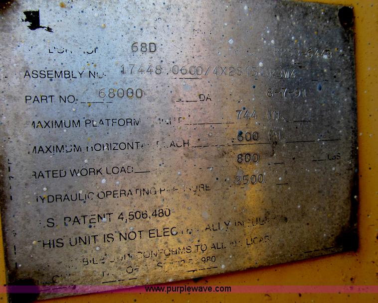 image for item B2858 1991 Condor 68D boom lift