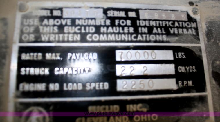 image for item B6911 1979 Euclid 301TD haul truck