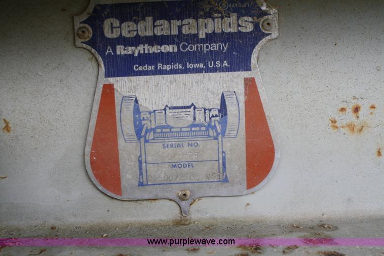 image for item B6919 1997 Cedar Rapids portable vertical shaft impact crusher