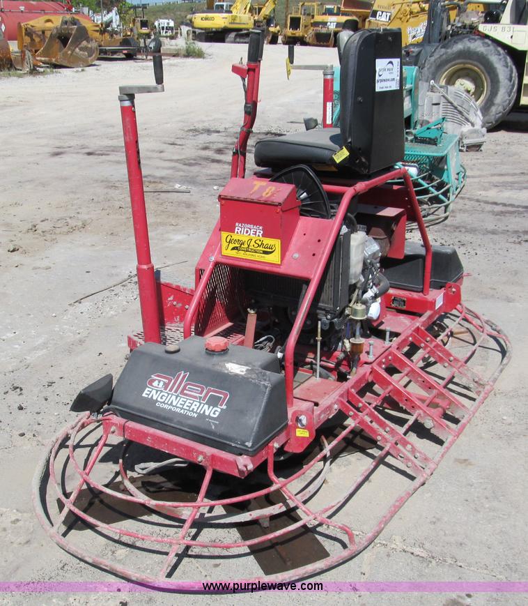 image for item E2139 Allen 8' ride-on power trowel