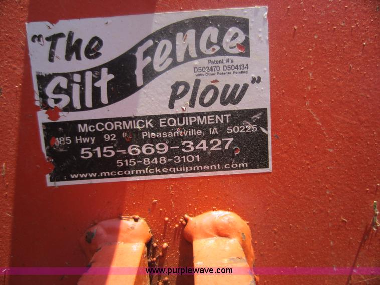image for item F6512 McCormick silt fence plow