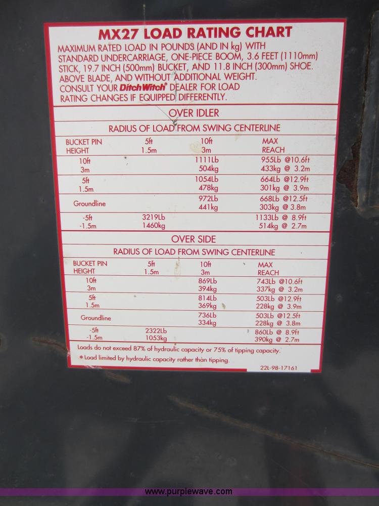 image for item F6516 2003 Ditch Witch MX27 mini excavator