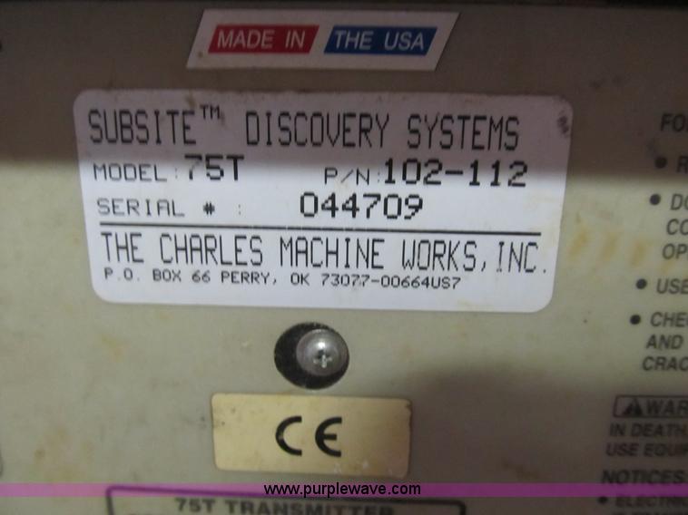 image for item K9357 Ditch Witch subsite utility line locator