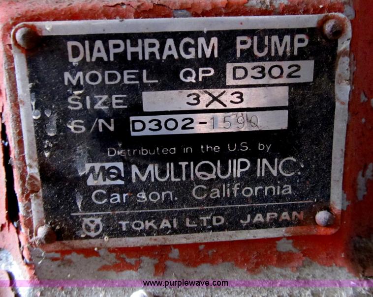 image for item K9368 MultiQuip 3" diaphragm trash pump