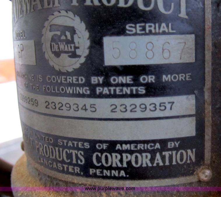 image for item K9369 Dewalt radial arm saw