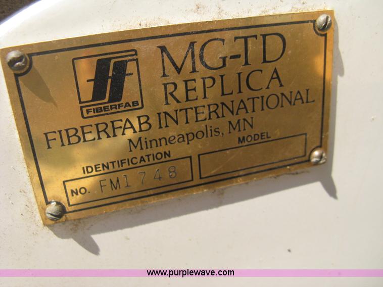 image for item B8070 1988 1952 MG-TD replica kit car