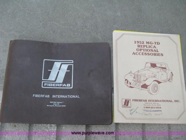 image for item B8070 1988 1952 MG-TD replica kit car