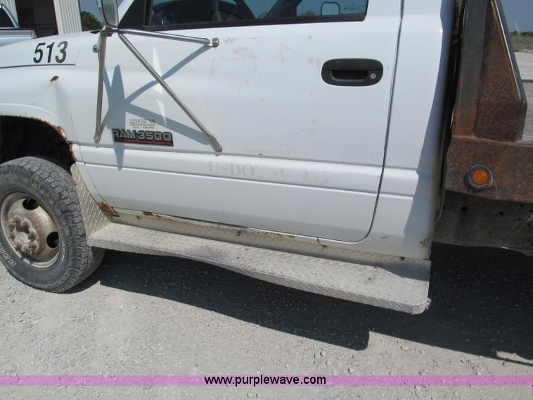 image for item E2105 1998 Dodge Ram 3500 flatbed pickup truck