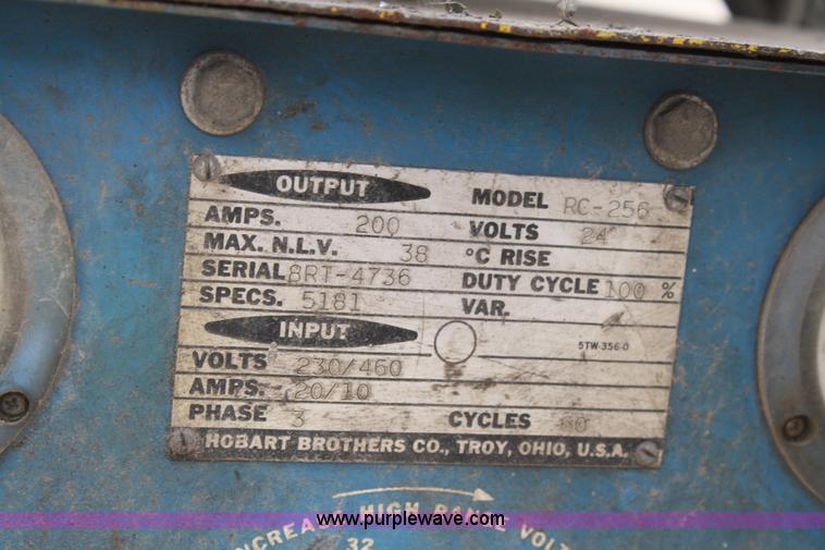 image for item K9864 Hobart RC256 welder