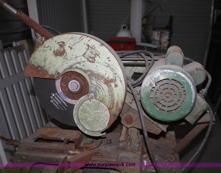 image for item K9872 Chop saw with table and cabinet