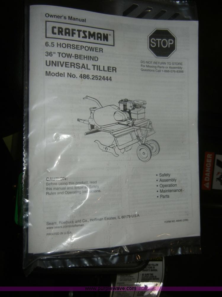 Craftsman 36" tow behind universal tiller in Spring Hill, KS Item