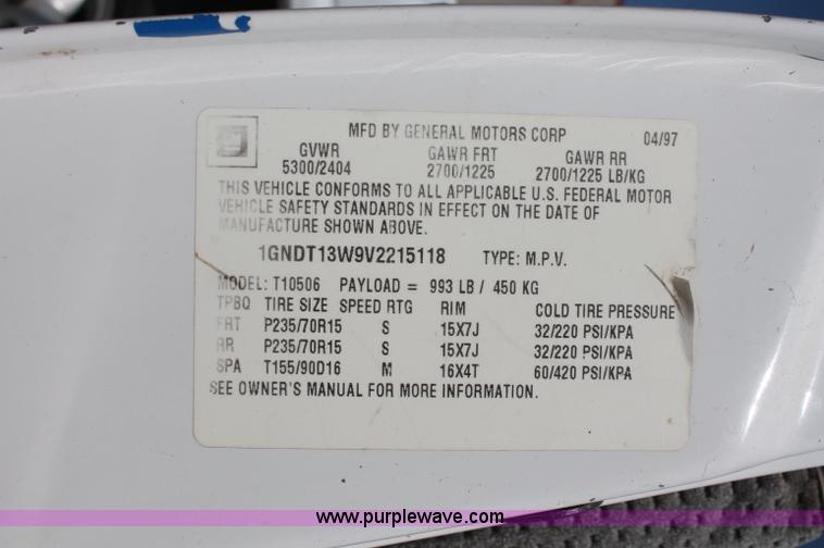 image for item C2852 1997 Chevrolet Blazer SUV