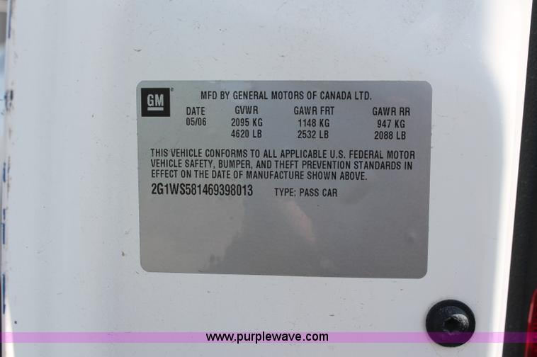 image for item C2853 2006 Chevrolet Impala Police