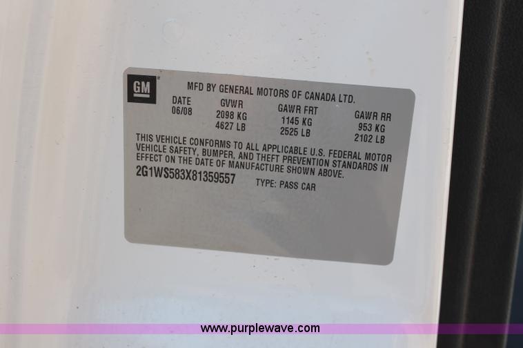 image for item C2854 2008 Chevrolet Impala Police