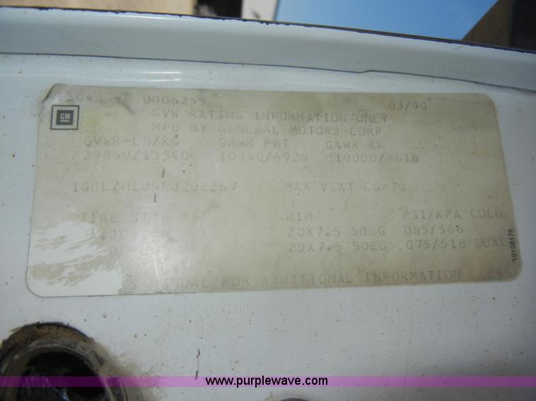 image for item D4417 1990 Chevrolet Kodiak dump truck