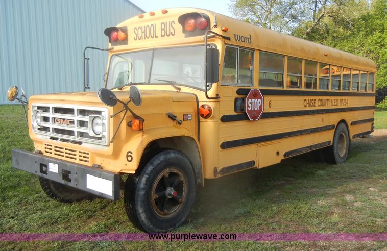 image for item D4493 1990 GMC S6000 Ward school bus