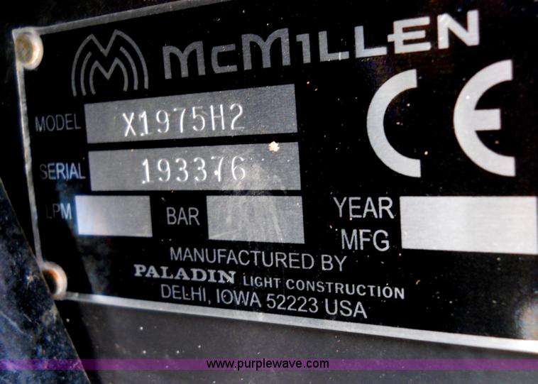 image for item E5505 McMillen telehandler auger attachment