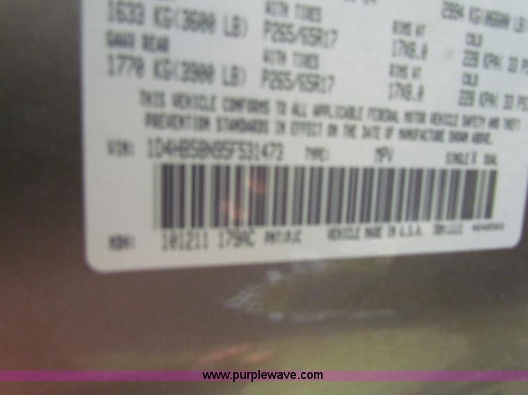 image for item E8037 2005 Dodge Durango Limited SUV