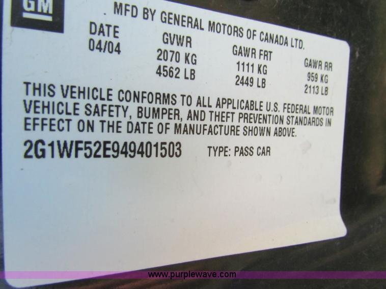 image for item E8038 2004 Chevrolet Impala