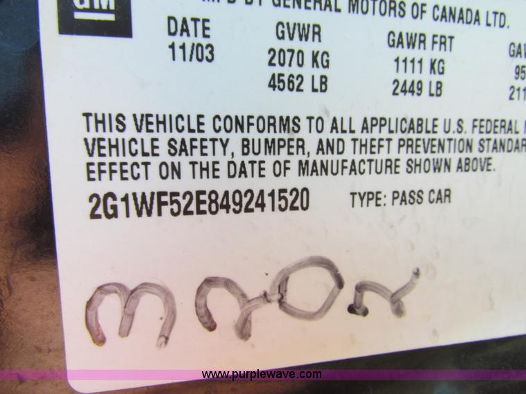 image for item E8040 2004 Chevrolet Impala