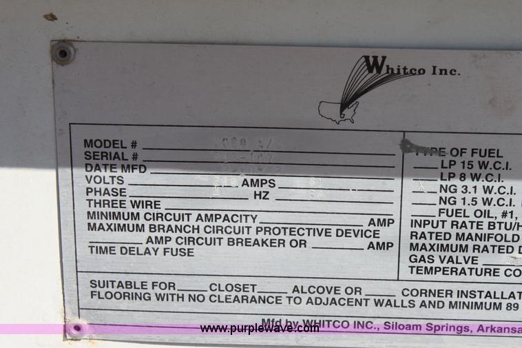 image for item G4921 2002 White Inc. 1020N/G pressure washer