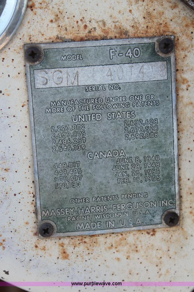 image for item C2867 1956 Massey Fergusen F40 tractor