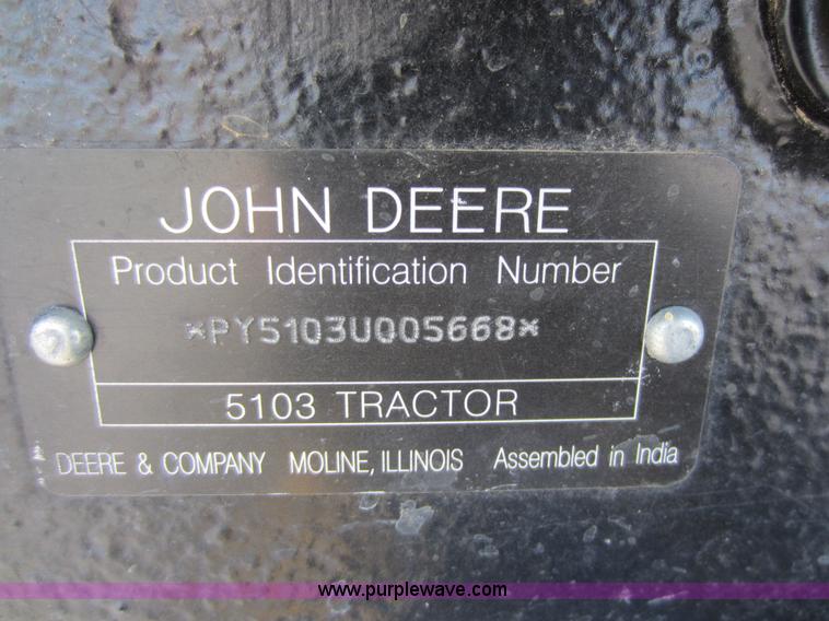 image for item D5663 2005 John Deere 5103 tractor
