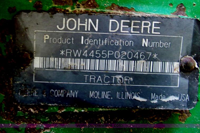 image for item E3504 1989 John Deere 4455 MFWD tractor