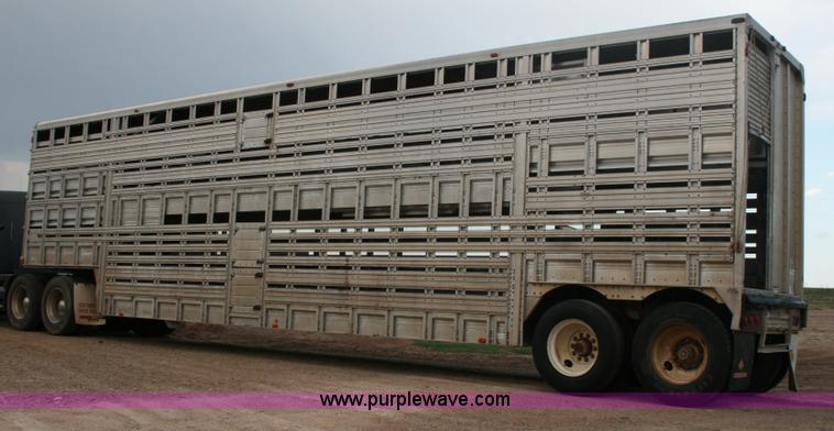 image for item G5515 1978 Wilson 45' aluminum livestock trailer