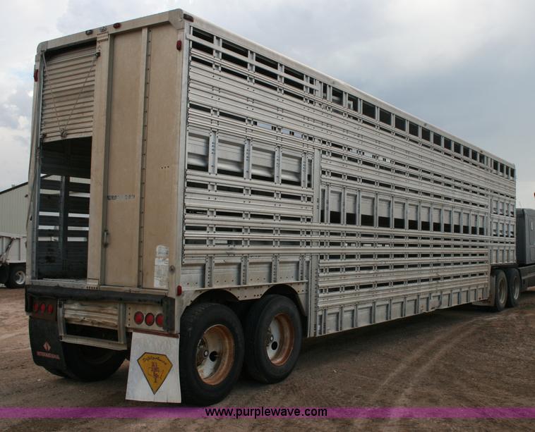 image for item G5515 1978 Wilson 45' aluminum livestock trailer