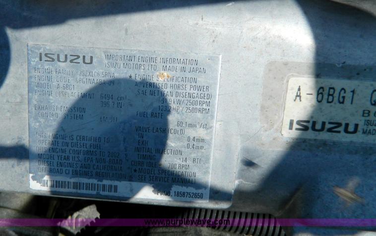 image for item S9001 Isuzu 6BG1 6.5L diesel irrigation engine