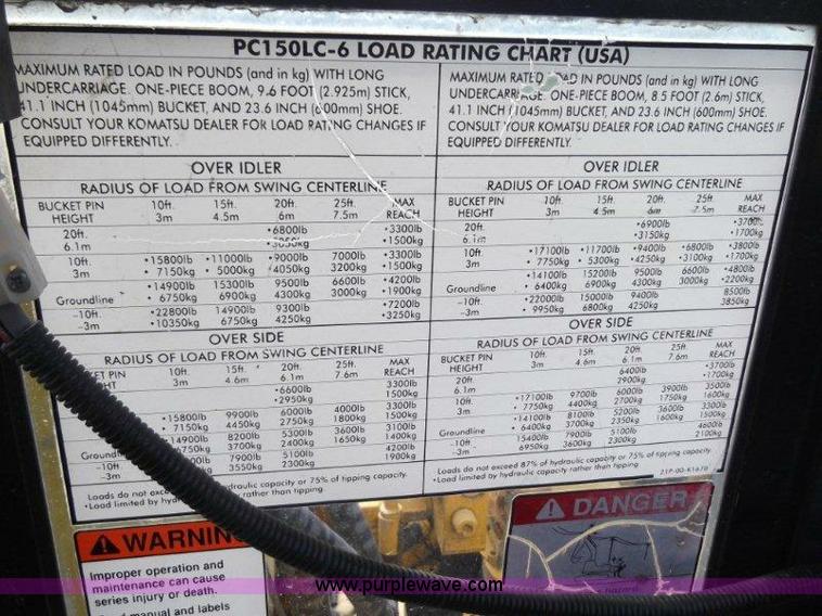 image for item B1496 2000 Komatsu PC150LC-6K excavator