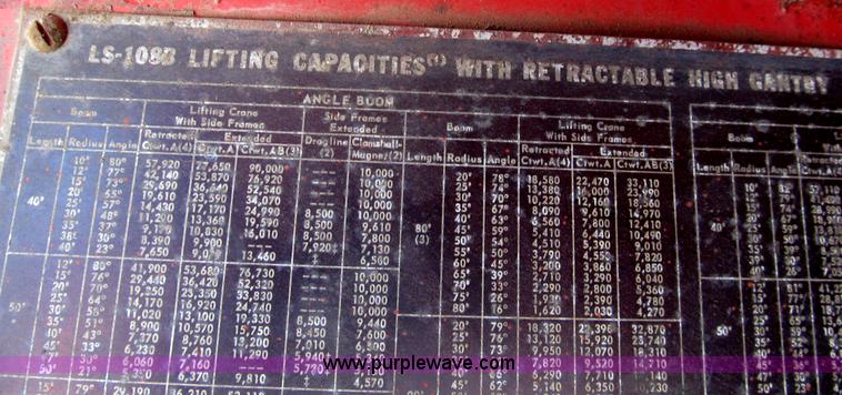 image for item B2732 Link-Belt  LS-108B crawler crane