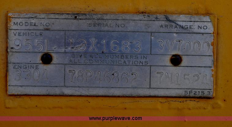 image for item C3018 1979 Caterpillar 955L track loader