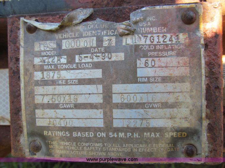 image for item E3511 1990 Ditch Witch 6 ton tilt bed trailer