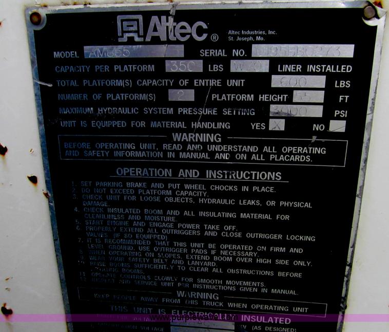 image for item E3515 1995 Ford F800 bucket truck