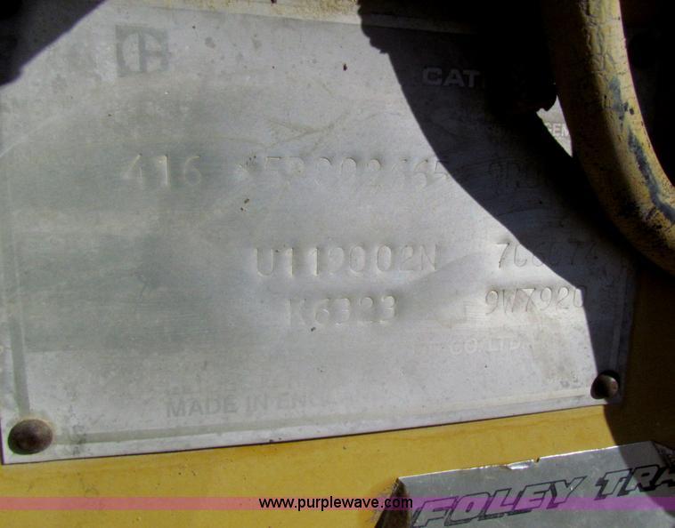 image for item E8043 1986 Caterpillar 416 backhoe