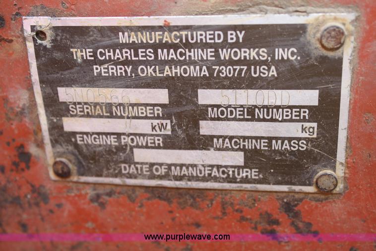 image for item F2564 Ditch Witch 5110 trencher backhoe