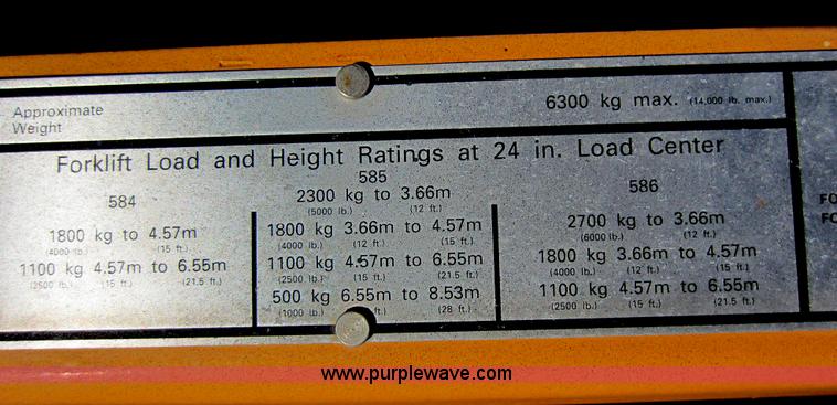 image for item G4824 1995 Case 586E forklift