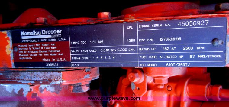 image for item G4825 1995 Galion 830 motor grader