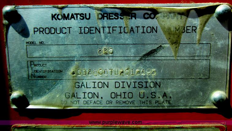 image for item G4825 1995 Galion 830 motor grader