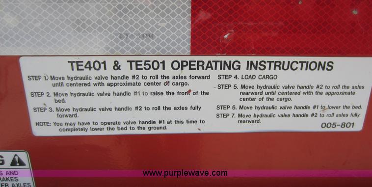 image for item G4827 2005 Trail-Eze TE401 trailer