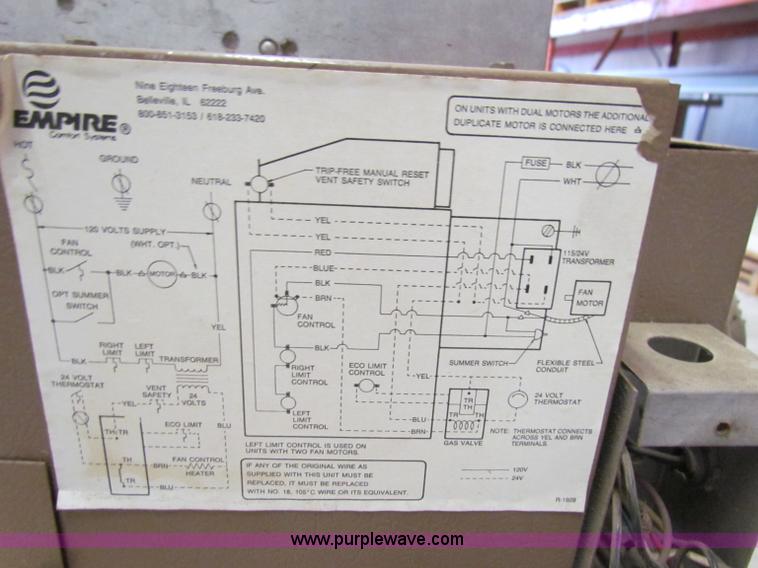 image for item N9191 Empire UH-1150-1 150,000 BTU natural gas heater