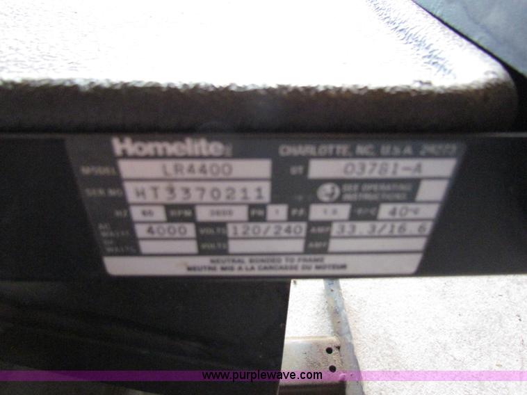 image for item N9206 1999 Homelite LR4400 4000 watt generator