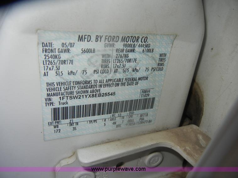 image for item B6896 2008 Ford F250 Super Duty Crew Cab pickup truck