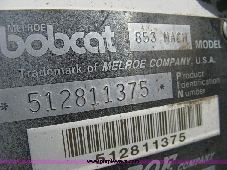image for item B8130 1994 Bobcat 853H skid steer