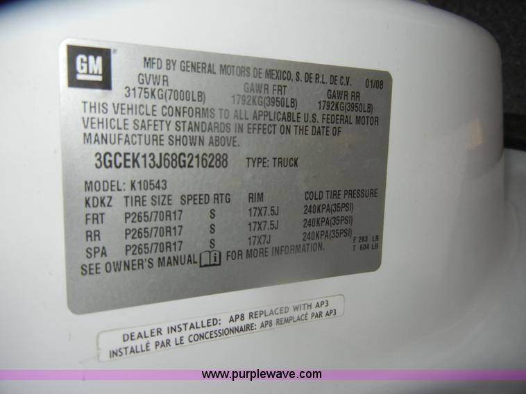 image for item D4873 2008 Chevrolet Silverado 1500 LT Crew Cab pickup truck